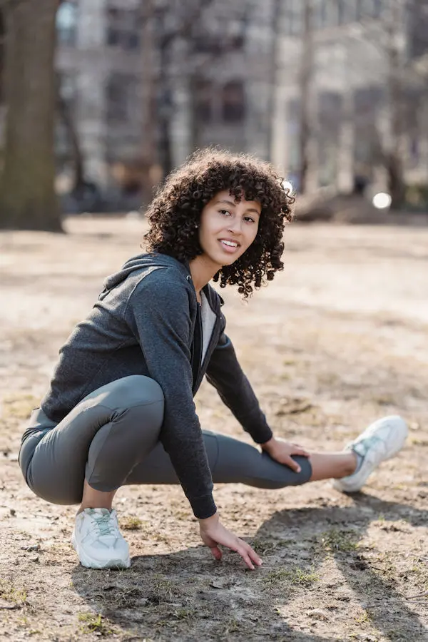 Woman stretching