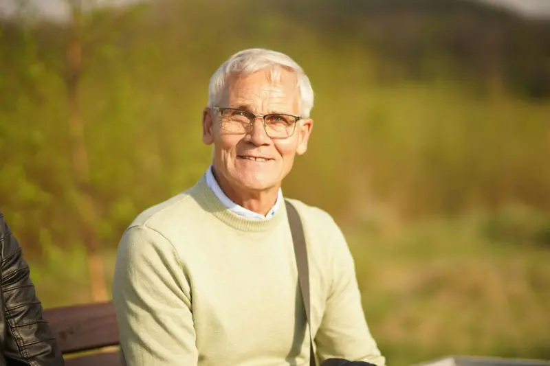 Old man smiling